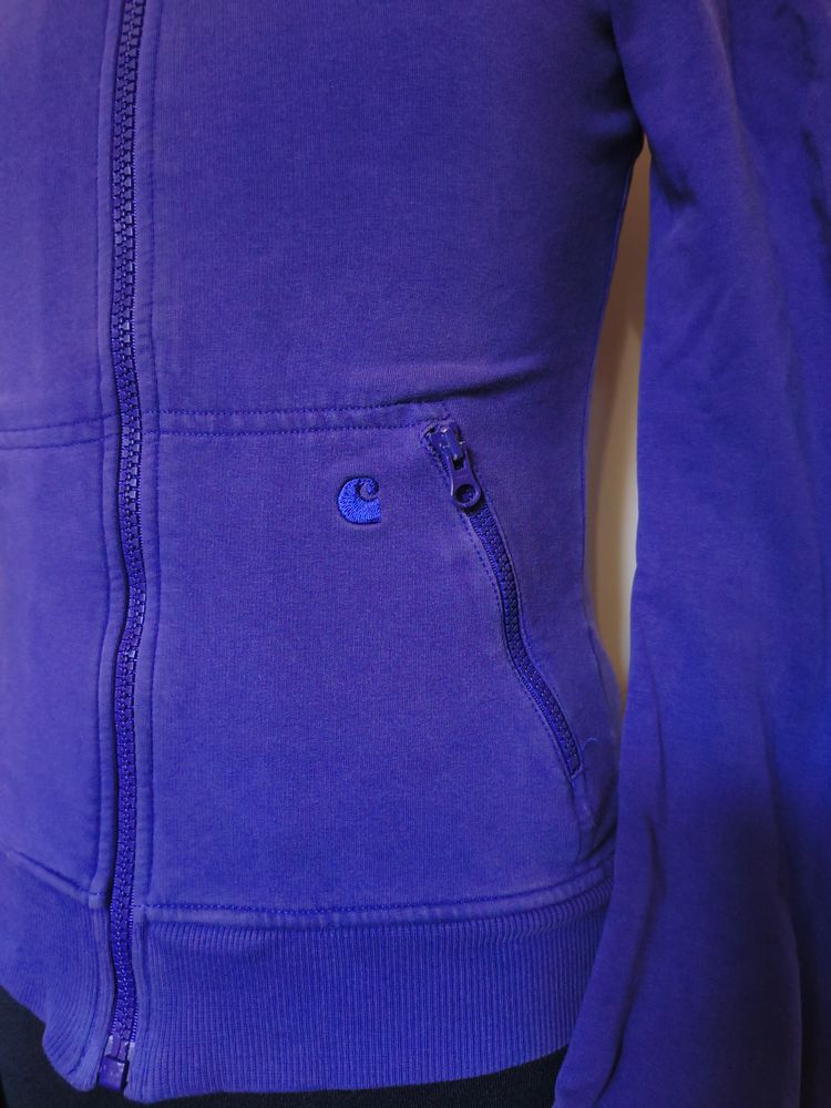 Carhartt Purple Zip-Up Hoodie woman XS imagen 3